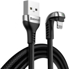 Кабель для iPhone Baseus Green U-shaped Lamp Mobile Game USB-A to Lightning 2m черный