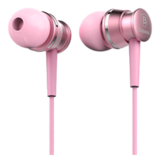 Наушники Baseus Lark Series Wired Earphone розовый