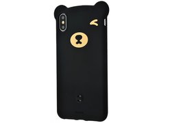Чехол Bear Silicone Case для iPhone XS MAX черный