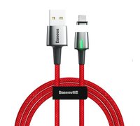 Кабель Baseus Zinc Magnetic USB для iPhone 2.4A 1m красный