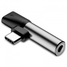 Аудиоадаптер Baseus L41 Type-C серебряный