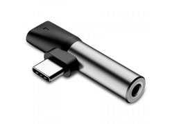 Аудиоадаптер Baseus L41 Type-C серебряный