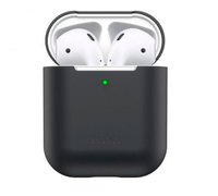 Кейс с разъемом для зарядки Baseus Airpods 2/1 Ultrathin Series Silica Gel Protector черный