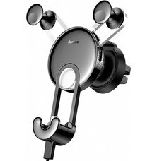 Автомобильный держатель Baseus YY Car Mount для iPhone серебристый