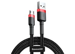 Кабель Baseus cafule Cable USB For Micro 2A 3m красный+черный