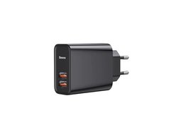 Baseus Speed Dual QC3.0 Quick charger USB+USB 30W черный