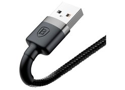 Кабель USB Baseus Kevlar Lightning Cable 2M серо-черный