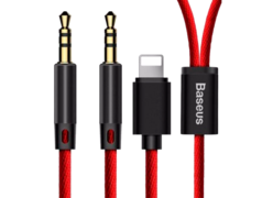 Кабель Baseus L33 1.2m AUX Audio красный