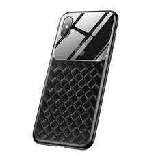 Чехол Baseus Glass & Weaving Apple iPhone X/XS черный