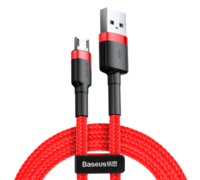Кабель Baseus Cafule Usb to Micro Usb cable 2.4A 0.5M CAM красный