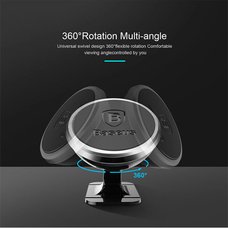 Магнитный держатель Baseus 360 Rotation Magnetic Mount Holder серебряный