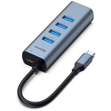 USB-концентратор Baseus Enjoyment Series USB-C to PD/4xUSB 3.0 CAHUB-Q0G