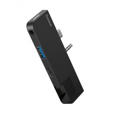 Хаб Baseus Multifunctional HUB for Surface Go Black (Audio to RJ45+USB3.0)