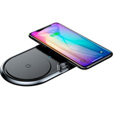 Беспроводная зарядка Baseus Dual Wireless Charger metal черный