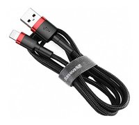 Кабель Baseus cafule Cable USB For iP 2A 3m красный+черный