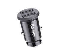 Автомобильное зарядное устройство Baseus Grain Car Charger 3.1A dual-USB черный