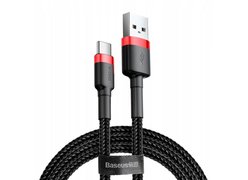 Кабель Baseus cafule Cable USB For Type-C 2A 3m Красный+черный