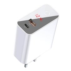 Зарядное устройство Baseus Speed PPS Intelligent Power-off & Digital Display (Type-C+USB) белый