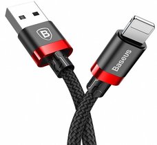 Кабель USB Baseus Kevlar Lightning Cable 2M красно-черный