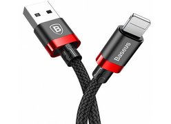 Кабель USB Baseus Kevlar Lightning Cable 2M красно-черный