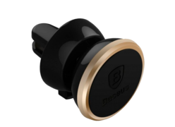 Автомобильный держатель Baseus Rotation Magnetic Car Air Vent Mount золотой