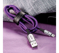 Кабель Baseus X-type lightning 2.4 А 1 М фиолетовый
