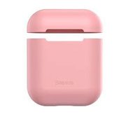 Кейс с разъемом для зарядки Baseus Airpods 2/1 Ultrathin Series Silica Gel Protector розовый