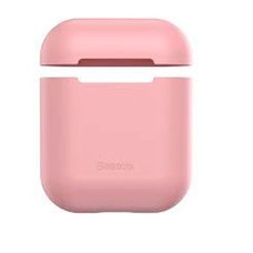 Кейс с разъемом для зарядки Baseus Airpods 2/1 Ultrathin Series Silica Gel Protector розовый