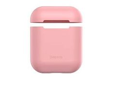 Кейс с разъемом для зарядки Baseus Airpods 2/1 Ultrathin Series Silica Gel Protector розовый