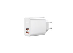 Baseus Speed Dual QC3.0 Quick charger USB+USB 30W белый