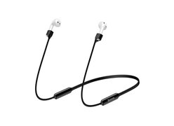 Держатель для наушников AirPods 1/2 Baseus Silicone Hanging Sleeve черный