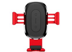 Держатель Baseus Wireless Gravity с беспроводной зарядкой красный