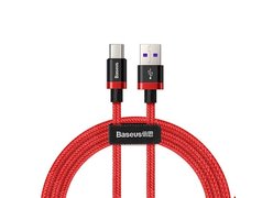 Кабель Baseus HW Flash Type-C 5A 40W 1м красный