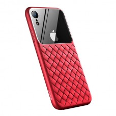 Чехол Baseus Glass & Weaving Apple iPhone X/XS красный