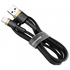 Кабель Baseus cafule Cable USB For iP 2A 3m золотой+черный