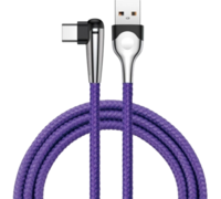 Кабель Baseus MVP Elbow Mobile Game сable 2м Type-C/USB фиолетовый