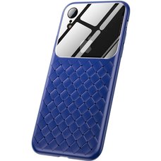 Чехол Baseus Glass & Weaving Apple iPhone XS Max синий