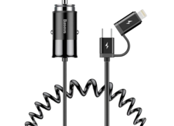 Автомобильное зарядное устройство Baseus Enjoy Together 2-in-1 черный