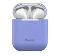 Кейс с разъемом для зарядки Baseus Airpods 2/1 Ultrathin Series Silica Gel Protector пурпурный