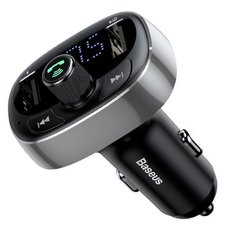 Автомобильное зарядное устройство Baseus MP3 Charger темно-серебристый