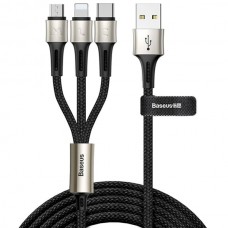 Кабель Baseus caring touch selection 1-in-3 USB cable черный
