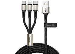Кабель Baseus caring touch selection 1-in-3 USB cable черный