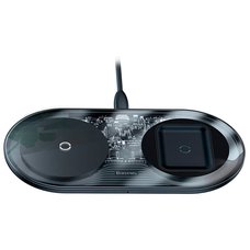 Беспроводное зарядное устройство Baseus Simple 2in1 прозрачный черный