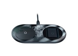 Беспроводное зарядное устройство Baseus Simple 2in1 прозрачный черный