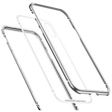 Baseus magnetite hardware Case For iPhone XS серебристый