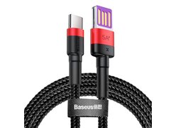 Кабель Baseus Cafule HW Quick Charging USB Blind Interpolation For Type-C черный+красный