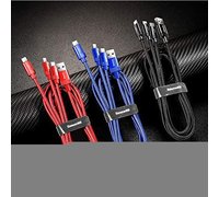 Кабель Baseus Data Faction 3-in-1 USB For M+L+T 3.5 A 1.2 m фиолетовый