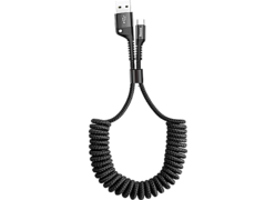 Кабель Baseus Fish eye Spring Data Cable USB For Type-C 3A 1M черный