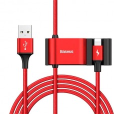 Кабель Baseus Special Data Cable for Backseat (USB to iP+Dual USB) красный