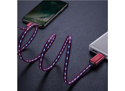 Кабель Baseus Glowing Data cable USB For Lightning красный